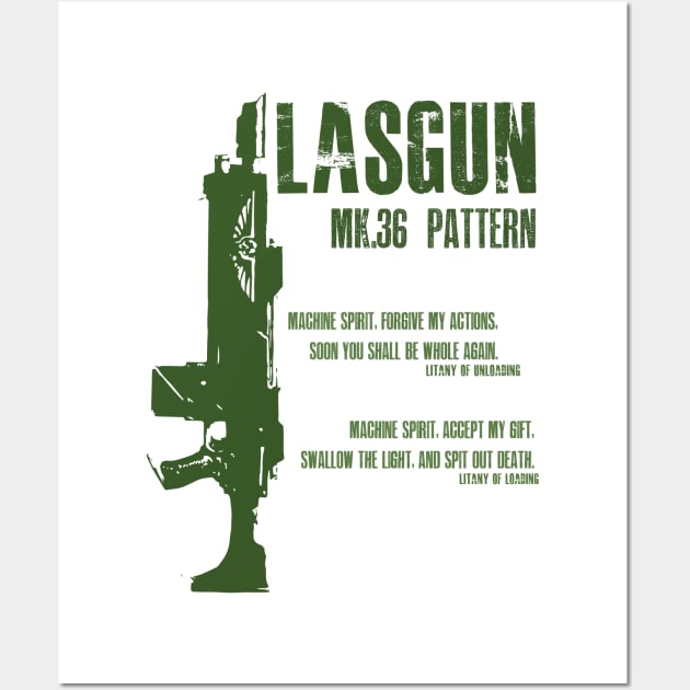 Lasgun Mk.36 Kantrael Pattern Wall Art by TheNerdcoreCabaret